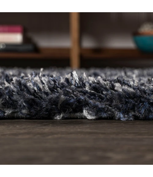 Mercer Shag Plush Denim Blue 2 ft. x 8 ft. Runner Rug