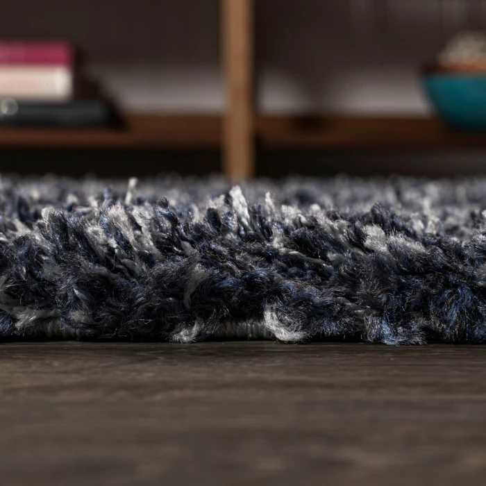 Mercer Shag Plush Denim Blue 2 ft. x 8 ft. Runner Rug