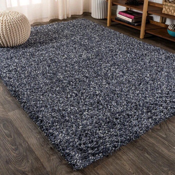 Mercer Shag Plush Denim Blue 4 ft. x 6 ft. Area Rug