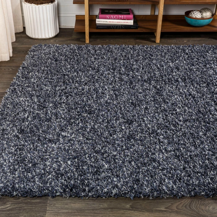 Mercer Shag Plush Denim Blue 4 ft. x 6 ft. Area Rug
