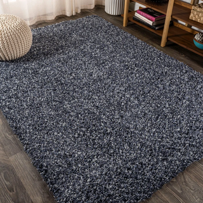 Mercer Shag Plush Denim Blue 4 ft. x 6 ft. Area Rug