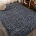 Jonathany Mercer Shag MCR106C Denim Blue Area Rug 3 ft. 1 in. X 5 ft. Rectangle
