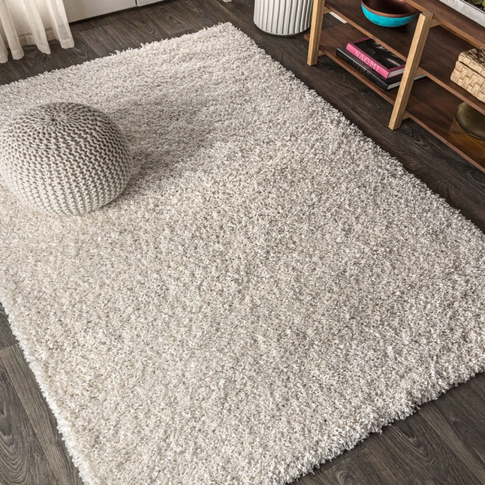 Mercer Shag Plush Cream 4 ft. x 6 ft. Area Rug