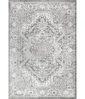 Modern  Vintage Medallion Light Grey 8 ft. x 10 ft. Area Rug