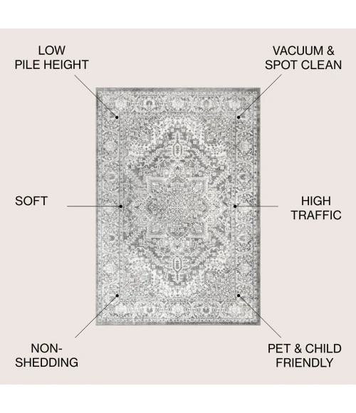 Jonathan Y MODERN PERSIAN Gray MDP100A 10ft. X 13ft.-1in. Rect. Rug