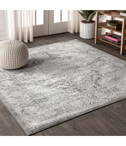 Jonathany Modern Persian MDP100A Grey Area Rug 6 ft. 7 in. X 6 ft. 7 in. Square