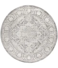 Modern  Vintage Medallion Grey 6' Round Area Rug