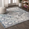 Jonathany Modern Persian MDP100B Navy /Light Grey Area Rug 6 ft. 7 in. X 6 ft. 7 in. Square