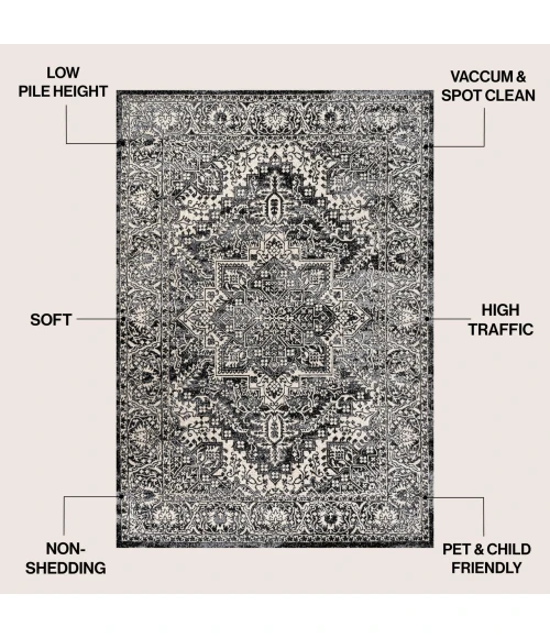 Jonathan Y MODERN PERSIAN Cream MDP106E 2ft.-2in. X 8ft. Rect. Rug