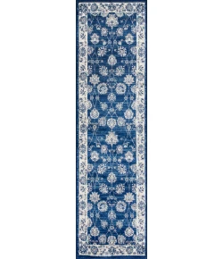 Jonathany Modern Persian MDP101A Navy/Light Grey Area Rug 2 ft. 3 in. X 8 ft. Runner