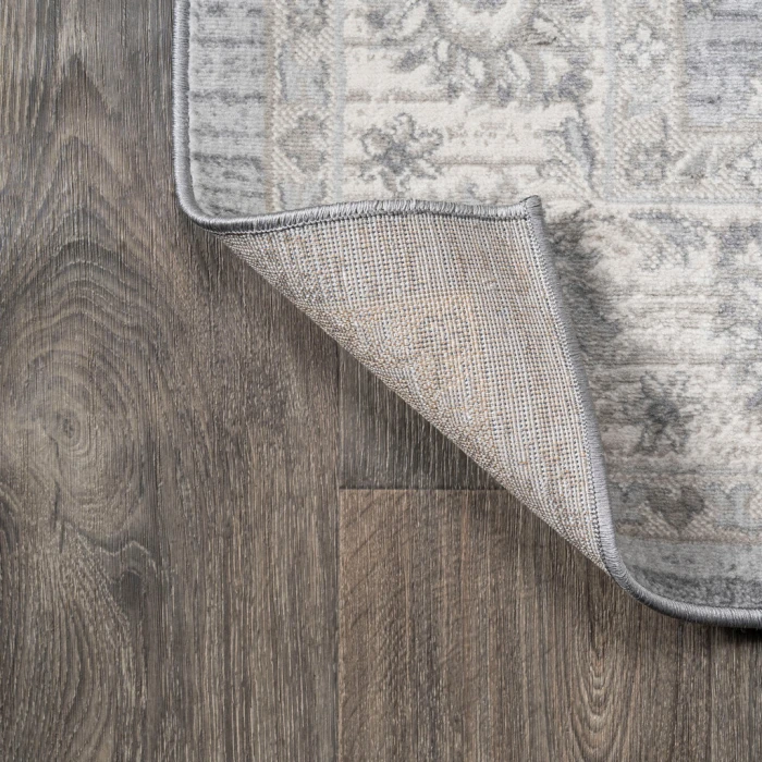 Modern  Vintage Moroccan Traditional Light Gray 2 ft. x 10 ft. Runner Rug