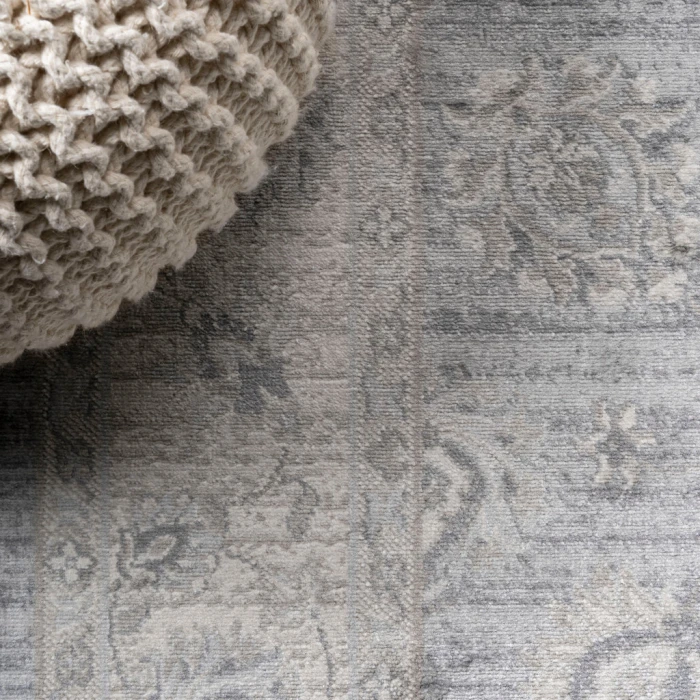 Modern  Vintage Moroccan Traditional Light Gray 2 ft. x 10 ft. Runner Rug