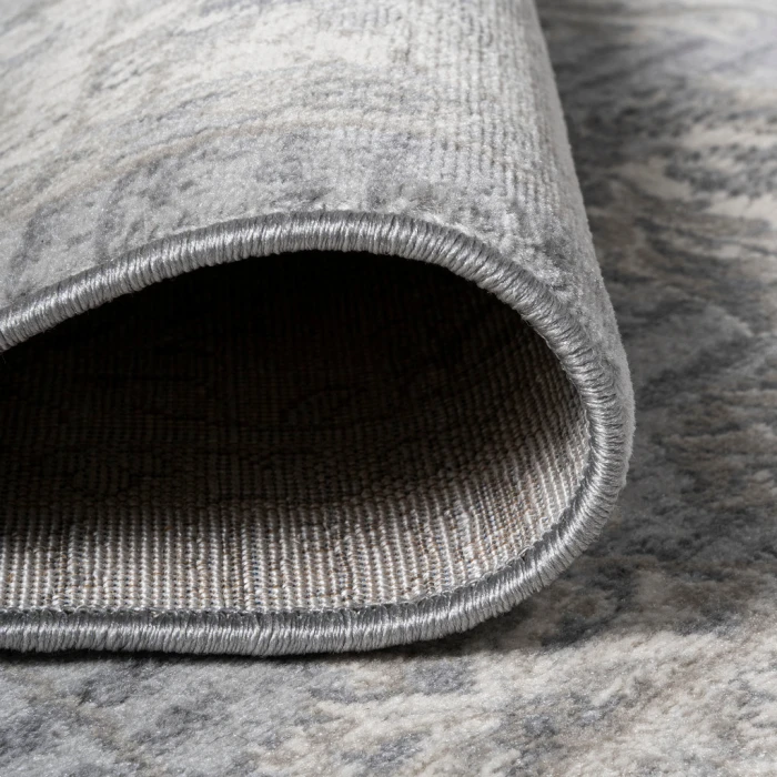 Modern  Vintage Moroccan Traditional Light Gray 2 ft. x 10 ft. Runner Rug