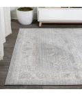Modern  Vintage Moroccan Traditional Light Gray 5 ft. x 8 ft. Area Rug