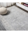 Modern  Vintage Moroccan Traditional Light Gray 5 ft. x 8 ft. Area Rug