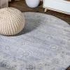 Jonathany Modern Persian MDP101B Light Gray Area Rug 6 ft. 7 in. X 6 ft. 7 in. Round