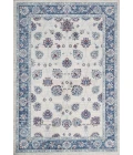 Modern  Vintage Moroccan Traditional Blue/Ivory/Red 5 ft. x 8 ft. Area Rug