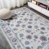 Jonathany Modern Persian MDP101D Ivory/Blue/Red Area Rug 4 ft. X 6 ft. Rectangle