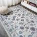 Jonathany Modern Persian MDP101D Ivory/Blue/Red Area Rug 3 ft. X 5 ft. Rectangle