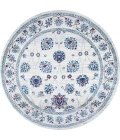 Modern  Vintage Moroccan Traditional Ivory/Blue/Red 5' Round Area Rug