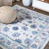 Jonathany Modern Persian MDP101D Ivory/Blue/Red Area Rug 6 ft. 7 in. X 6 ft. 7 in. Square