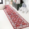Jonathany Modern Persian MDP101F Red/Ivory Area Rug 2 ft. 2 in. X 10 ft. Runner