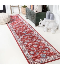 Jonathany Modern Persian MDP101F Red/Ivory Area Rug 2 ft. 2 in. X 8 ft. Runner