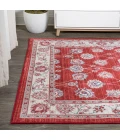 Modern  Vintage Moroccan Traditional Red/Ivory 3 ft. x 5 ft. Area Rug