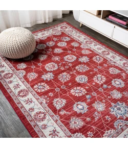 Jonathany Modern Persian MDP101F Red/Ivory Area Rug 3 ft. X 5 ft. Rectangle