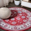 Jonathany Modern Persian MDP101F Red/Ivory Area Rug 6 ft. 7 in. X 6 ft. 7 in. Round