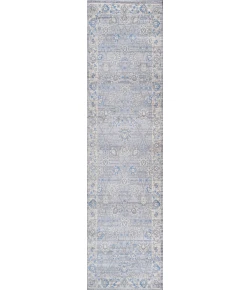 Jonathany Modern Persian MDP101G Gray/Blue Area Rug 2 ft. 3 in. X 8 ft. Runner