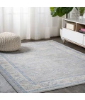 Modern  Vintage Moroccan Traditional Gray/Blue 3 ft. x 5 ft. Area Rug