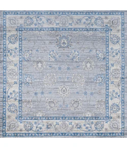 Jonathany Modern Persian MDP101G Gray/Blue Area Rug 6 ft. 7 in. X 6 ft. 7 in. Square