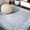 Jonathany Modern Persian MDP101G Gray/Blue Area Rug 6 ft. 7 in. X 6 ft. 7 in. Square