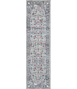 Jonathany Modern Persian MDP102A Light Grey/ Multi Area Rug 2 ft. 3 in. X 8 ft. Runner