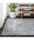 Modern  Vintage Medallion Light Grey/ Multi 4 ft. x 6 ft. Area Rug