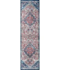Modern  Vintage Medallion Red/Navy 2 ft. x 8 ft. Runner Rug