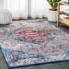 Jonathany Modern Persian MDP104A Red/Navy Area Rug 4 ft. X 6 ft. Rectangle