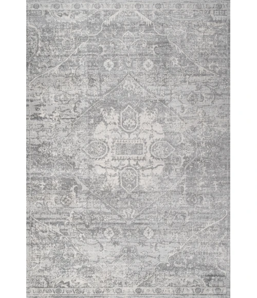 Modern  Vintage Medallion Gray 5 ft. x 8 ft. Area Rug