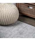Modern  Vintage Medallion Gray 2 ft. x 8 ft. Runner Rug