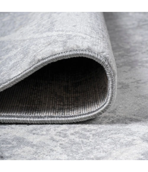 Modern  Vintage Medallion Gray 2 ft. x 8 ft. Runner Rug