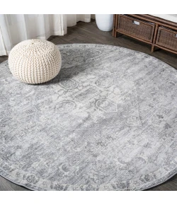 Jonathany Modern Persian MDP104B Gray Area Rug 5 ft. X 5 ft. Round