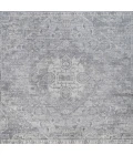 Modern  Vintage Medallion Gray 5' Square Area Rug