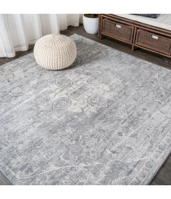 Jonathany Modern Persian MDP104B Gray Area Rug 5 ft. X 5 ft. Square