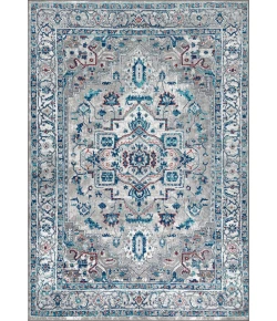 Jonathany Modern Persian MDP105A Light Grey/Blue Area Rug 4 ft. X 6 ft. Rectangle