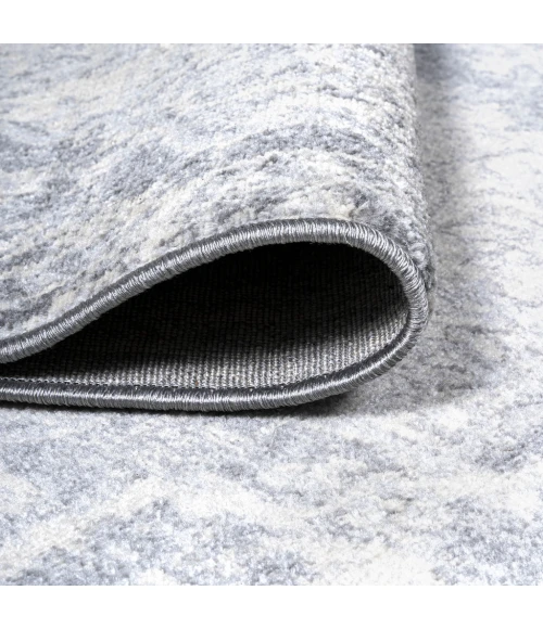 Modern  Vintage Medallion Gray/Ivory 5 ft. x 8 ft. Area Rug