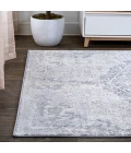 Modern  Vintage Medallion Gray/Ivory 5 ft. x 8 ft. Area Rug