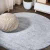 Jonathany Modern Persian MDP105B Gray/Ivory Area Rug 6 ft. 7 in. X 6 ft. 7 in. Round