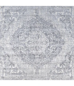 Jonathany Modern Persian MDP105B Gray/Ivory Area Rug 5 ft. X 5 ft. Square