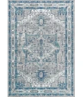 Modern  Vintage Medallion Grey/Blue 3 ft. x 5 ft. Area Rug